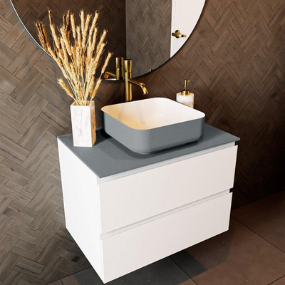 Mondiaz TOP 46 Topblad - 70x46x0.9cm - geschikt voor afdekplaat - Solid surface - Plata