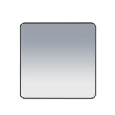 Saniclass Retro Line 2.0 Square Miroir carré 120x120cm arrondi cadre noir mat