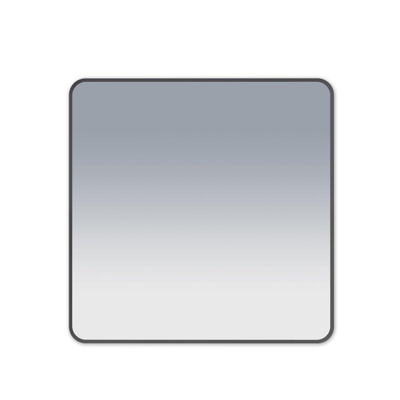 Saniclass Retro Line 2.0 Square Spiegel - 100x100cm - vierkant - afgerond - frame - mat zwart