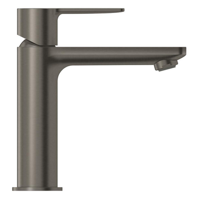 GROHE Lineare wastafelkraan - s-size - waterbesparend - met push open waste - gladde body - brushed hard graphite (antraciet)