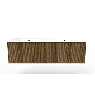 Arcqua Ridge Meuble bas - 80x45.5x45cm - 1 tiroir - push to open - mdf plaqué - chêne café