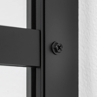 Sealskin Soho Porte de douche coulissante 120x210cm pour niche profilé noir mat et verre clair