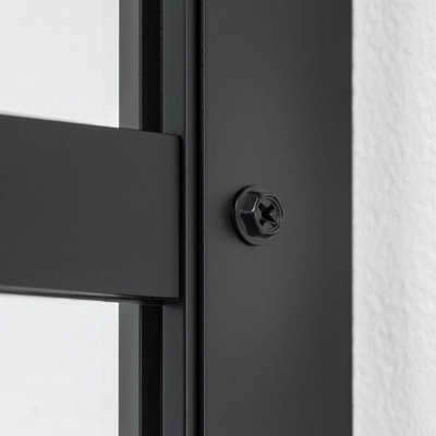 Sealskin Soho schuifdeur rechts 120x210cm voor in nis met mat zwart profiel en helder glas