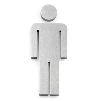 Zack Indici Symbole femme et homme 12x5.2X0.8cm Inox Mat Satiné