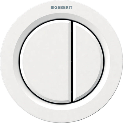 Geberit Type01 bedieningplaat - met frontbediening - voor toilet - 10x10cm - wit