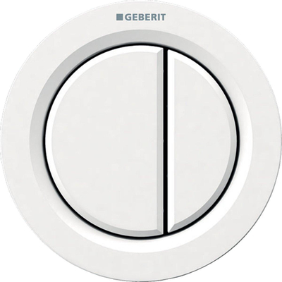 Geberit Type01 bedieningplaat met frontbediening voor toilet 10x10cm wit