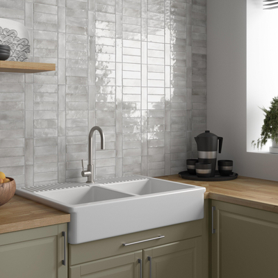 SAMPLE Terravito Ardeno Koko Voor wandtegel - 150x50cm - 8mm - Grijs