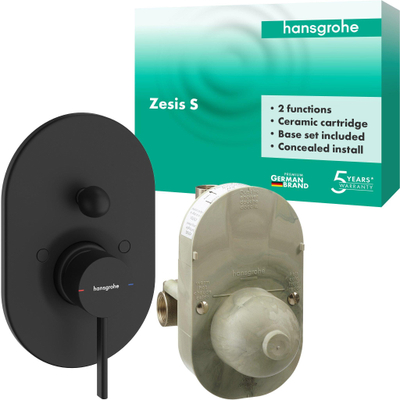 Hansgrohe Zesis mitigeur bain-douche - encastré - monocommande - sans corps encastré - noir