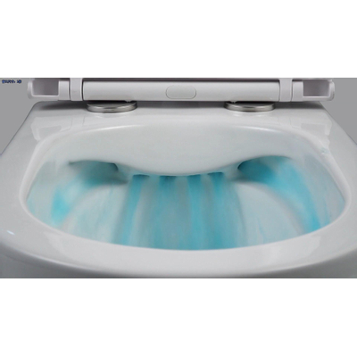 QeramiQ Dely Pack WC suspendu - 36.3x51.7cm - à fond creux - sans bride - avec abattant slim - Blanc brillant