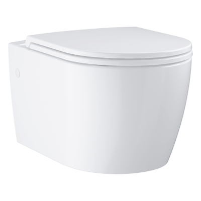 GROHE Start Round Ceramic hangtoilet – spoelrandloos – 36,8 x 54 cm – met softclose zitting – glans wit