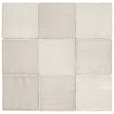 Ceralto Nordico Line wandtegel - 13x13cm - 8.5mm - vierkant - friese witjes - glans blanco (wit)