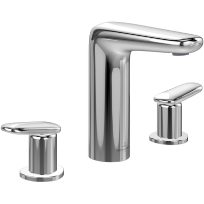 Villeroy & Boch Antao 3 gats wastafelmengkraan - met push open plug - hoogglans chroom