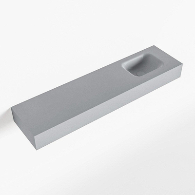 Mondiaz LEX Fontein - 120x30x12cm - wasbak Rechts - zonder kraangaten - solid surface - Plata