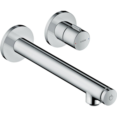 AXOR Uno afbouwdeel wastafelkraan - model 220 - 2-gats - voorsprong 22.1cm - chroom