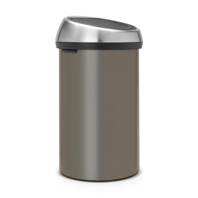 Brabantia Touch Bin Afvalemmer - 60 liter - platinum/matt steel fingerprint proof