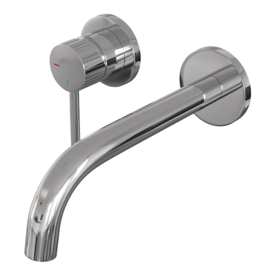 BRAUER Stripe Mitigeur lavabo encastré - bec courbé et rosaces modèle A2 - chrome