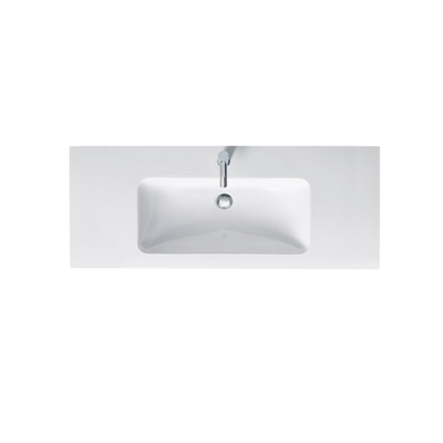 Duravit ME by Starck Lavabo pour meuble 123x49cm avec 1 trou de robinetterie et Wondergliss blanc