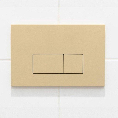 QeramiQ Dely Swirl Pack WC - 36,3x51,7cm - réservoir encastré Geberit UP720 Duofix Sigma - assise 35mm - plaque de déclenchement beige - boutons rectangulaires - noir mat