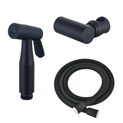 FugaFlow Eccelente Ensemble accessoire bidet - douchette à main - flexible 150cm - support - noir mat