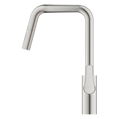 Grohe Eurosmart Mitigeur d'évier - haut - bec pivotant - Supersteel (aspect inox)