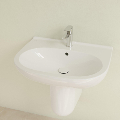 Villeroy & Boch O.novo wastafel 65x51cm met overloop 1 kraangat wit