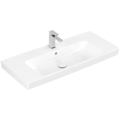 Villeroy & Boch Architectura wastafel - 100x44.5cm - 1 kraangat - met overloop CeramicPlus - White Alpine (glans wit)