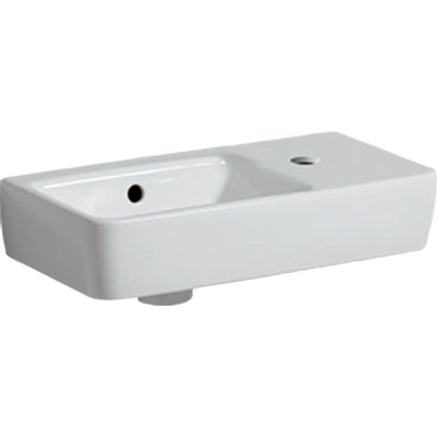 Geberit Renova Compact lavabo compact avec trou de robinet à droite avec trop-plein 50x25x15cm blanc