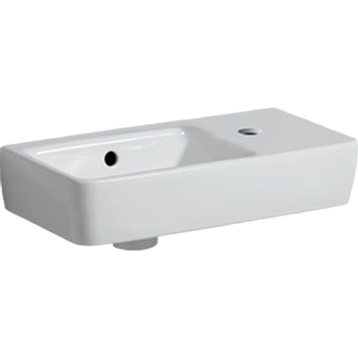 Geberit Renova compact lavabo compact avec trou pour robinetterie angle droit avec trop-plein 50x25x15cm blanc