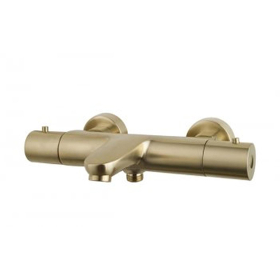 Wiesbaden Caral Thermostatische badmengkraan - PVD - geborsteld messing (goud)