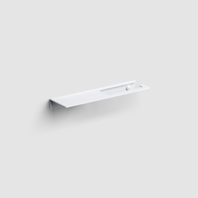 Clou Fold toiletrolhouder zonder klep met planchet mat wit