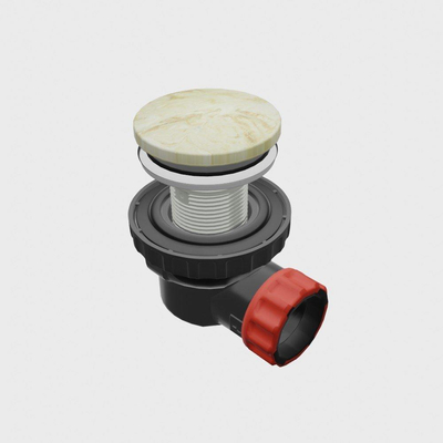 Mondiaz siphon à clic pour économiser l'espace, frappe ronde en surface solide de 6,7 cm de haut