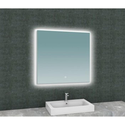 Wiesbaden Soul spiegel vierkant met LED, dimbaar en spiegelverwarming 80 x 80 cm