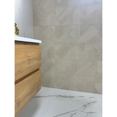 ÉCHANTILLON Terravito Bevella Carrelage murale - 30x75cm - rectifié - Aspect bois - Maple mat (beige)
