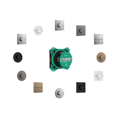 Hansgrohe Showerselect Comfort Q mitigeur thermostatique encastré pour 2 voies bronze brossé