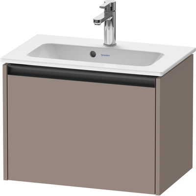 Duravit Ketho.2 Wastafelonderbouwkast - met 1 lade - 61x39x44cm - met greep antraciet - basalt mat