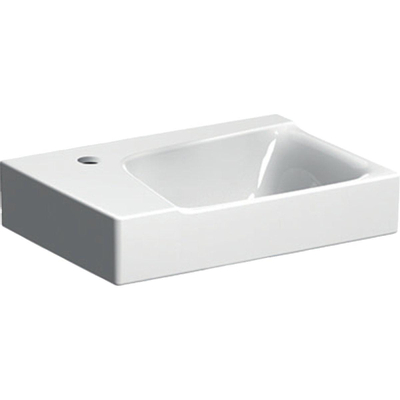 Geberit Xeno2 lave-mains avec trou de robinet à gauche sans trop-plein 40x28x12.5cm avec KeraTect blanc