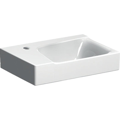 Geberit Xeno2 lave-mains avec trou pour robinet à gauche sans trop-plein 40x28x12.5cm avec KeraTect blanc