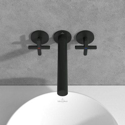 Villeroy & Boch Loop & Friends ensemble de robinet à 3 trous - noir mat