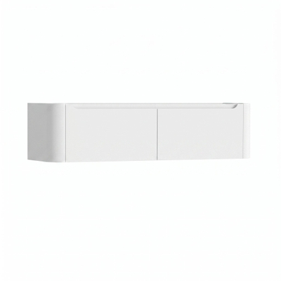 H&R badmeubelen Juice Wastafelonderkast - 160x45x40cm - afgeronde hoeken - 2 lades - geïntegreerde greep - wit mat