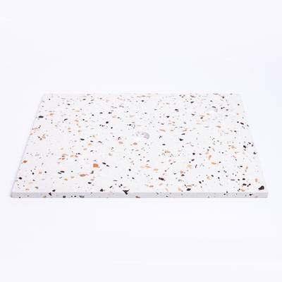 Saniclass Tops Plan de travail - 60x1.8x46cm - 1 évacuation - 1 trou de robinet - Terrazzo