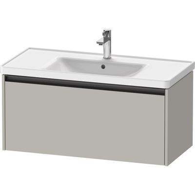 Duravit Ketho 2 meuble sous-lavabo avec 1 tiroir 98.4x45.5x44cm avec poignée gris béton anthracite mat