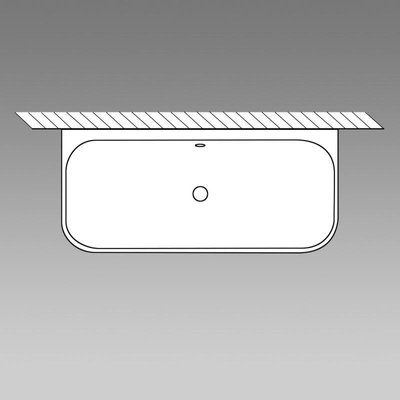 Villeroy & Boch Collaro bain semi-autoportant bain semi-autoportant - 180x80cm - rectangulaire trop-plein or Acrylique Blanc Brillant