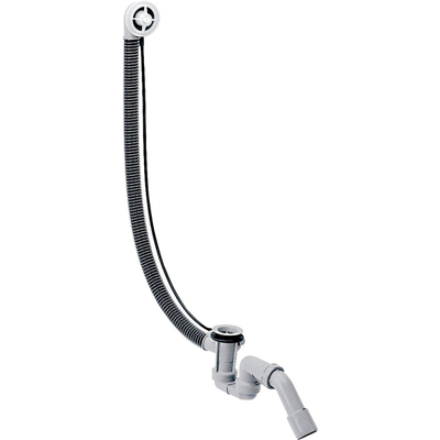Hansgrohe Flexaplus Automatische badgarnituur - met draaibediening - voor speciale baden - met afvoe - grijs
