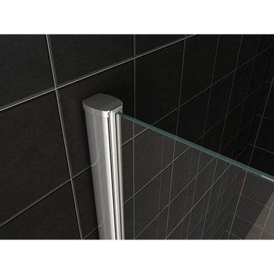 Wiesbaden Entra Hoekinstap cabine - met 2 schuifdeuren - 90x90x200cm - 8mm - nano helder glas - chroom