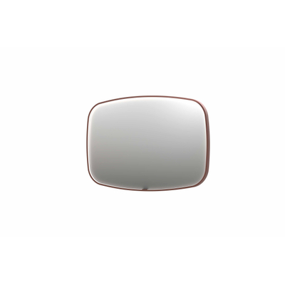 INK SP31 spiegel - 120x4x80cm contour in stalen kader incl dir LED - verwarming - color changing - dimbaar en schakelaar - geborsteld koper