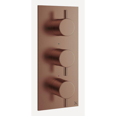 Crosswater MPRO 3 mitigeur de douche - thermostatique - 3 boutons - montage vertical -bronze brossé.