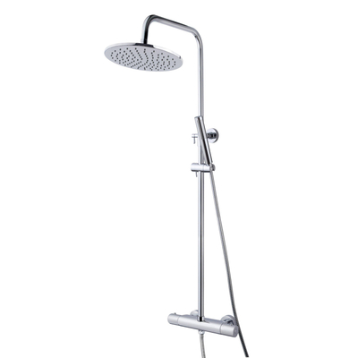 Wiesbaden Caral Ensemble de douche pluie thermostatique en surface chrome
