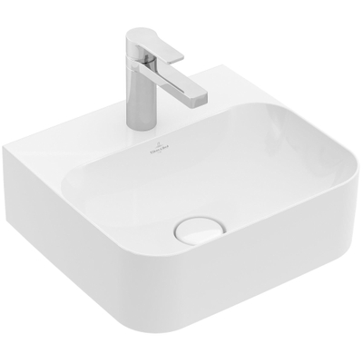 Villeroy & Boch Finion Lave-main 43x39cm avec 1 trou pour robinetterie ceramic+ sans trop plein blanc