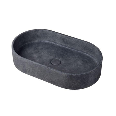 Ideavit Form Vasque à poser 60x35x12cm ovale béton aspect béton dark grey