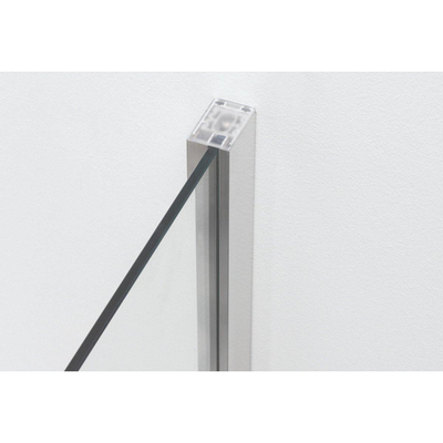 Crosswater Clear 6 klapschuifdeur 100x195cm zilver profiel helder glas